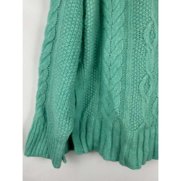 Everlane Women's XL Sweater Mint Green Alpaca & Merino Wool Blend Cable Knit - Picture 14 of 14